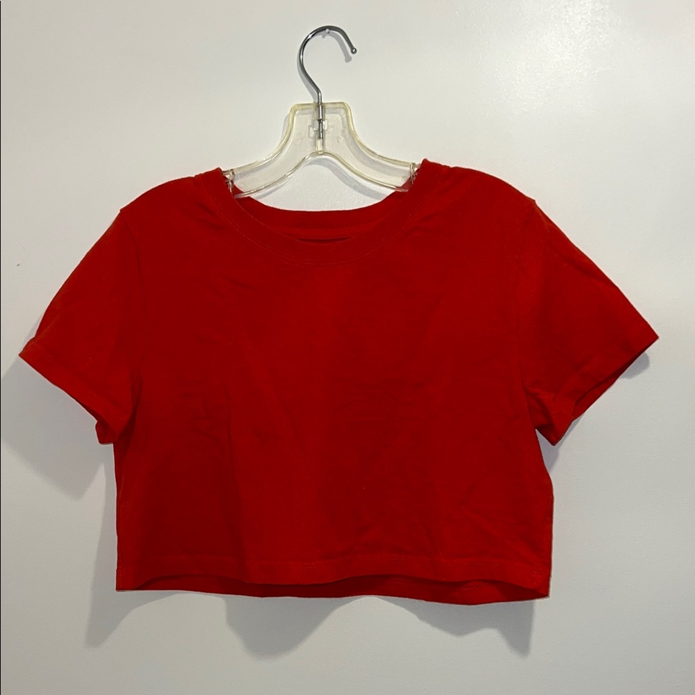 Urban Outfitters Red Cropped T-Shirt
